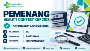 Pengumuman KAP Haryo dan S. Kristiaji Rekan sebagai pemenang Beauty Contest Poltekkes Kemenkes Banten 2026